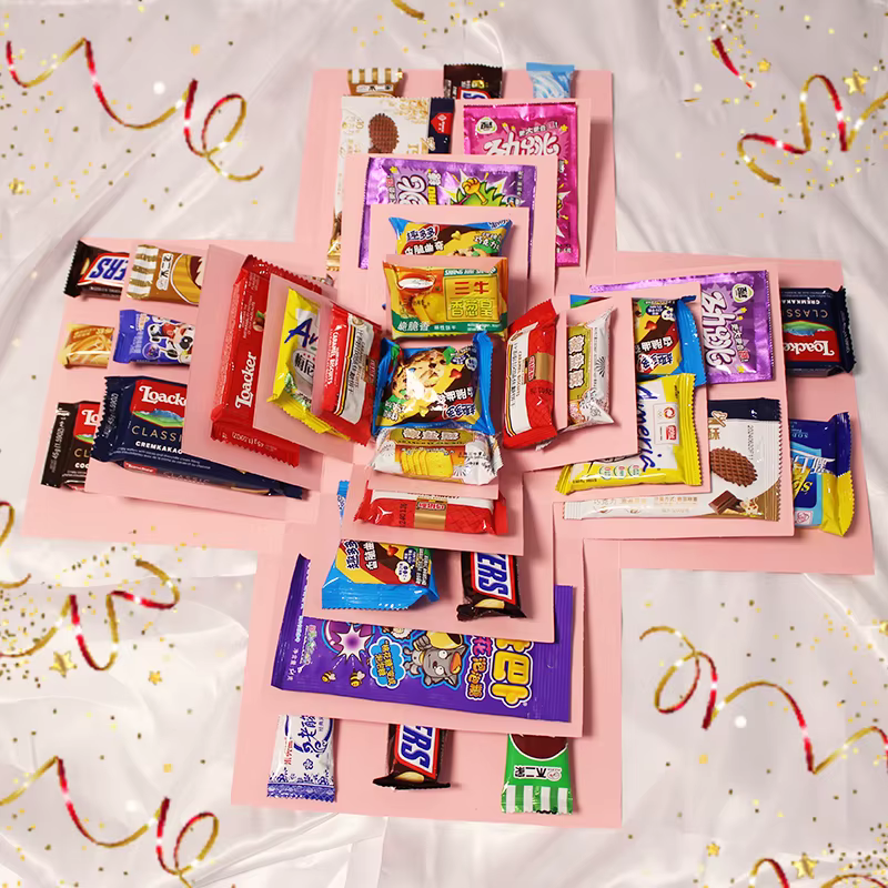 Boîte d'emballage cadeau pour fête d'anniversaire et de mariage
