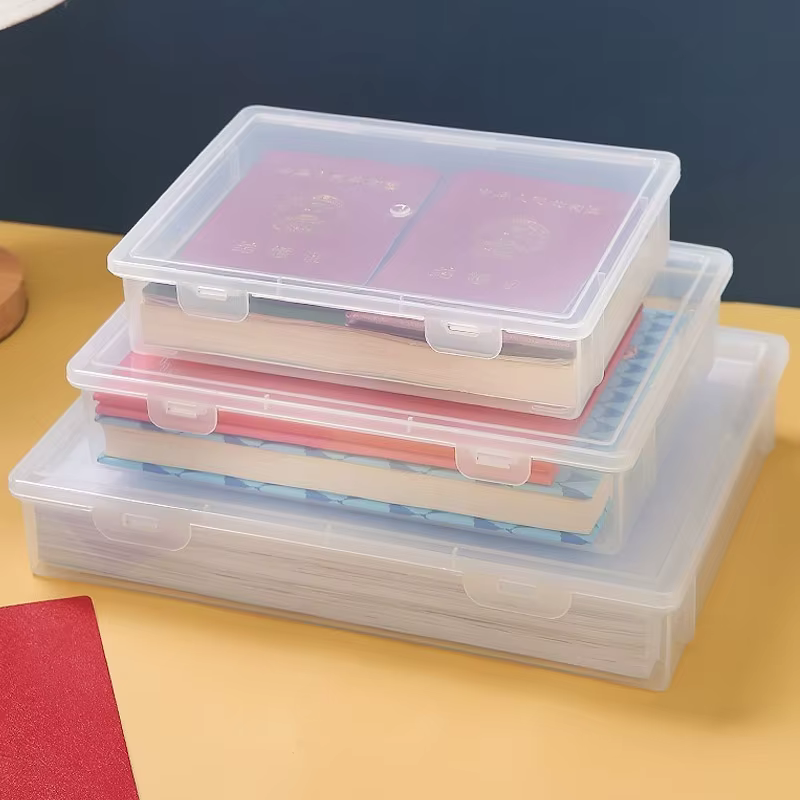 Boîte de rangement en plastique pour fournitures