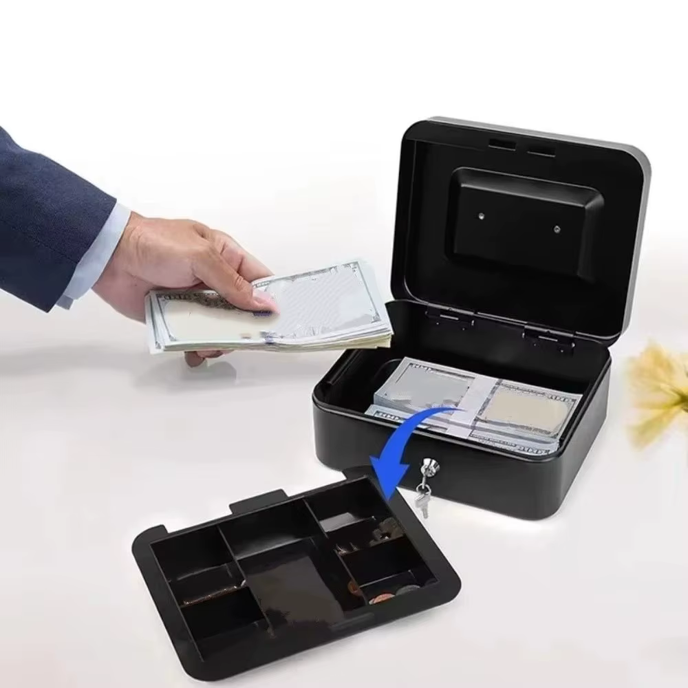 Mini-coffre-fort portable avec serrure à clé