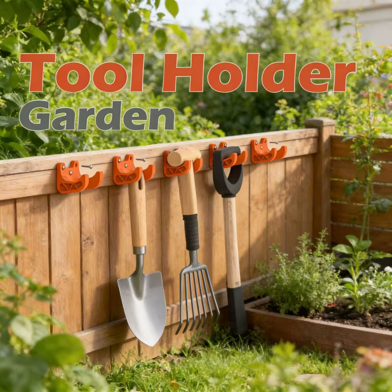 Support mural robuste pour outils de jardin
