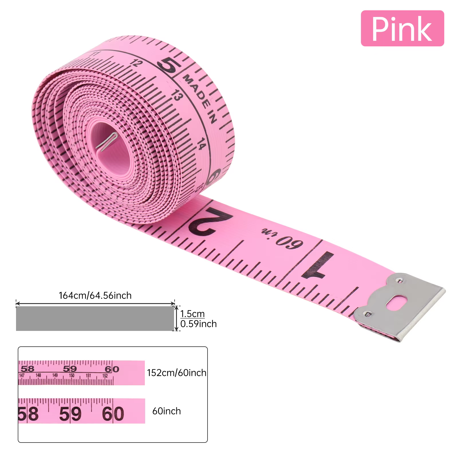 152 cm 60 pouces ruban à mesurer souple Double face vêtements tailleur règle de mesure corps couture