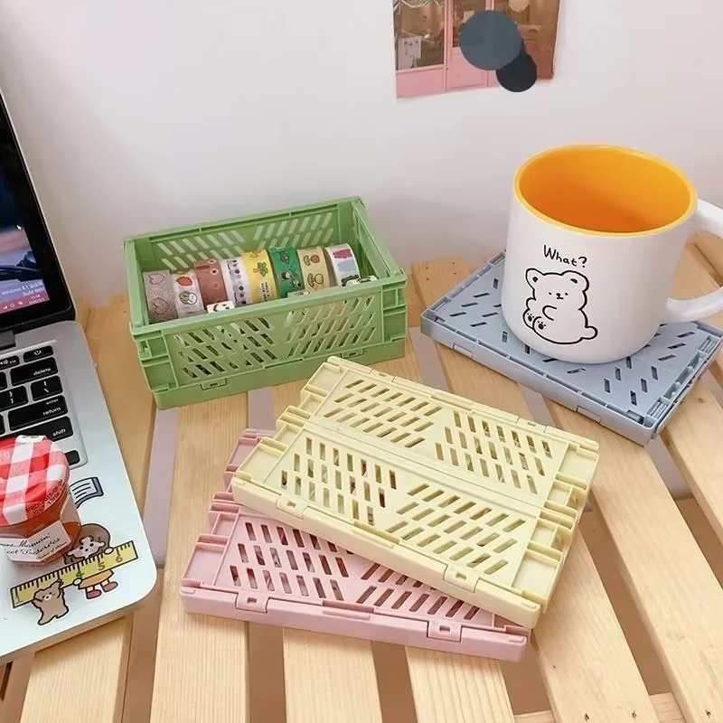 Paniers de rangement pliables 6 couleurs