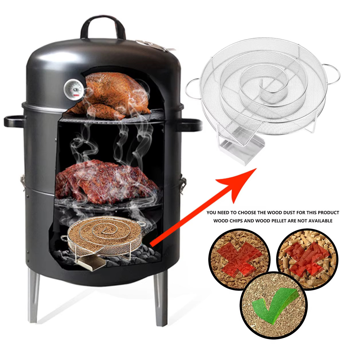 Générateur de fumée froide pour barbecue ou fumeur