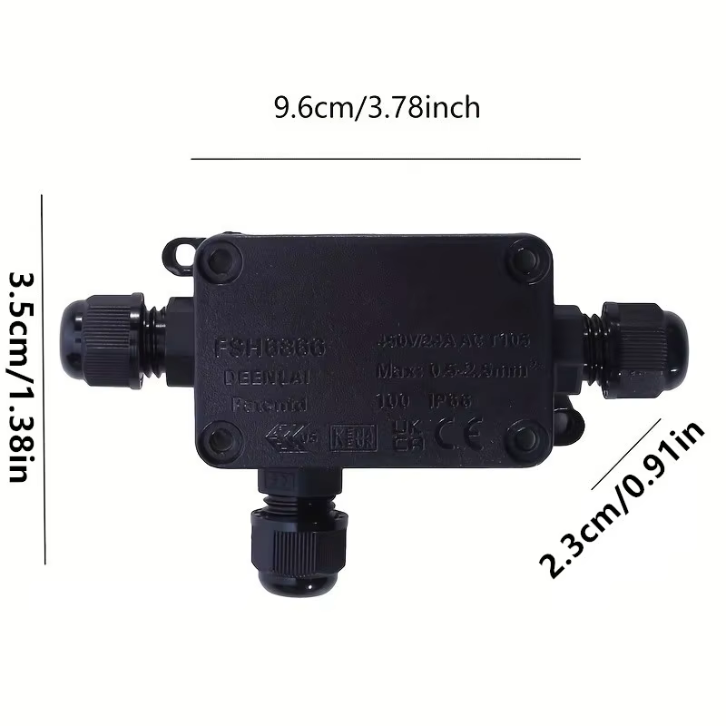 Mini boîte de jonction étanche extérieure câble extérieur en plastique