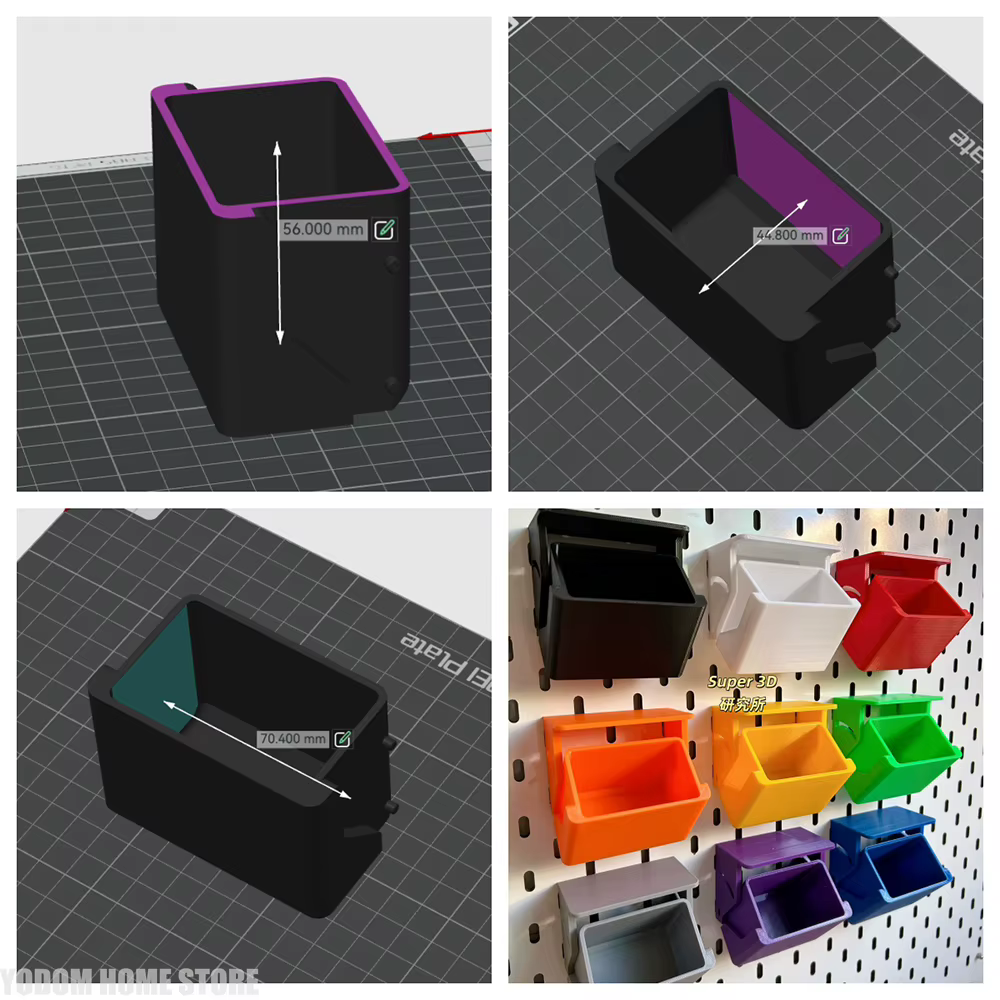 Boîte de rangement à tiroirs inclinables d'impression 3d