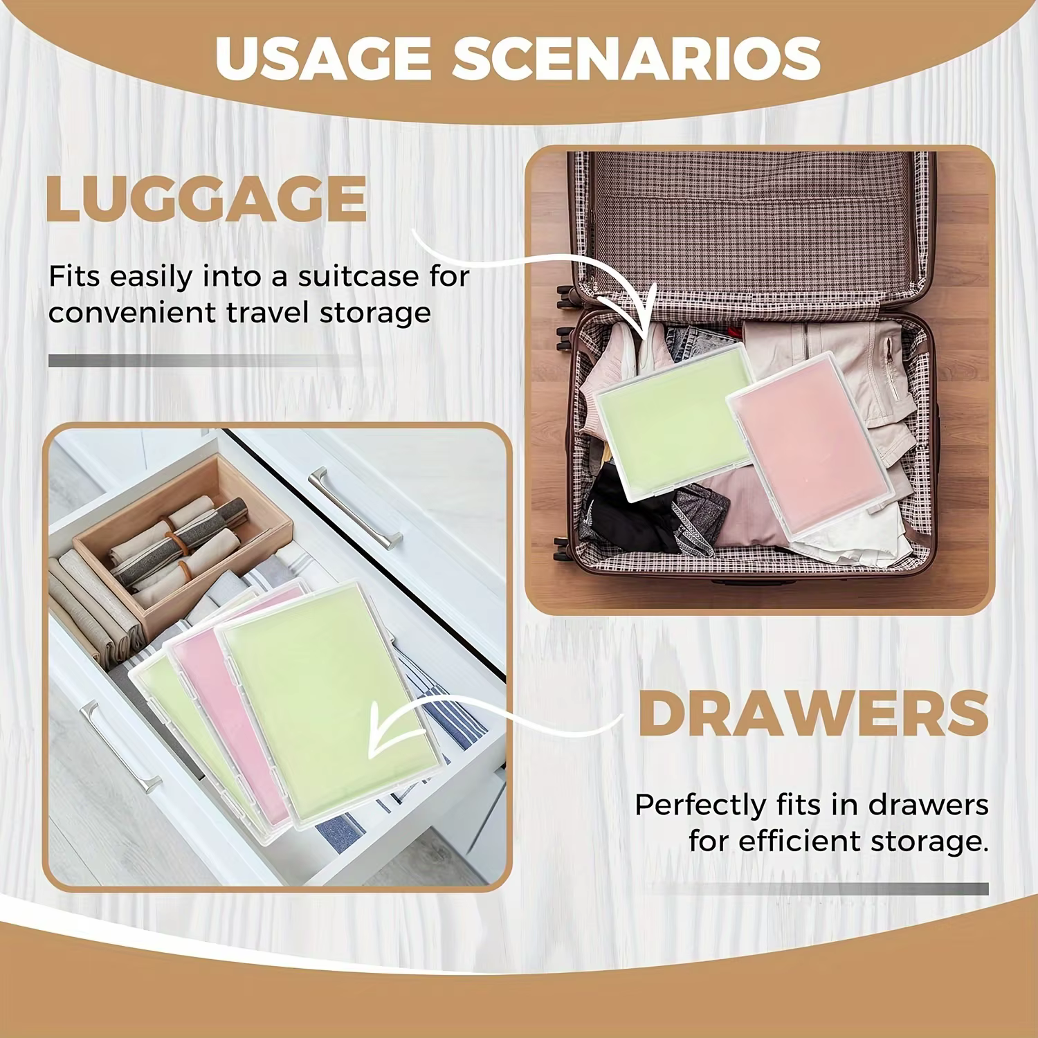 Lot de 4/1 boîtes de rangement A4 transparentes avec couvercles