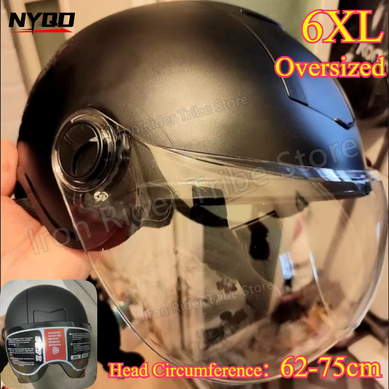 Casque demi-intégral grande taille 62-72 cm