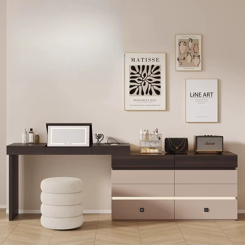Coiffeuse d'ordinateur avec dessus en verre