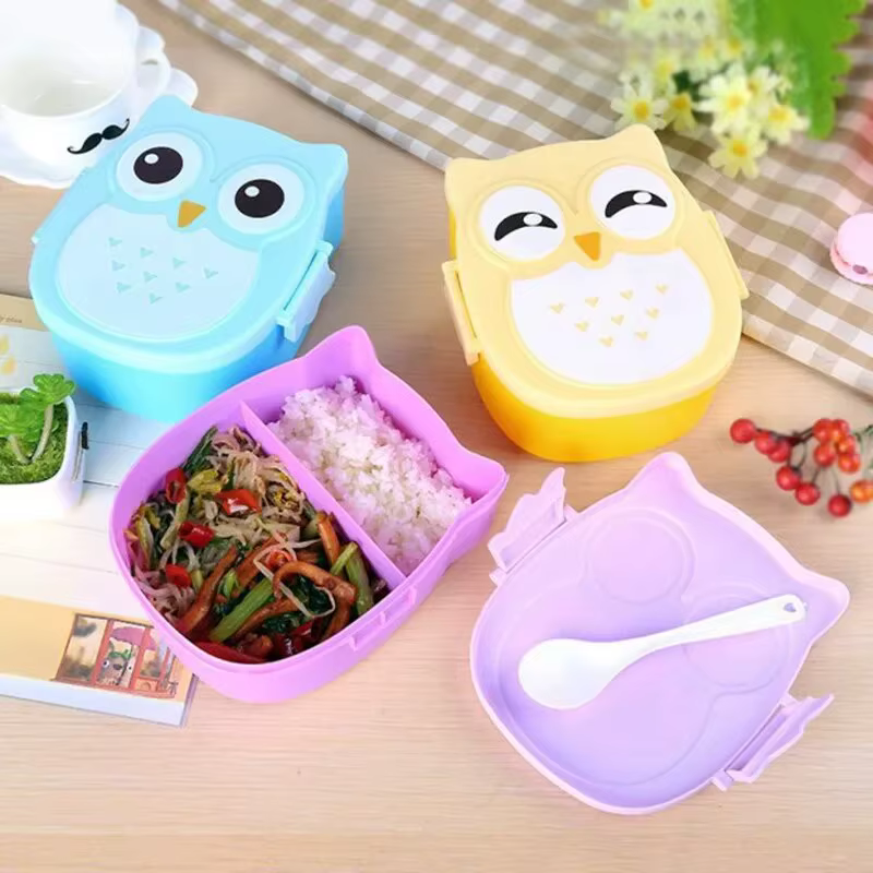 Boîte à déjeuner Portable en plastique pour enfants étudiants