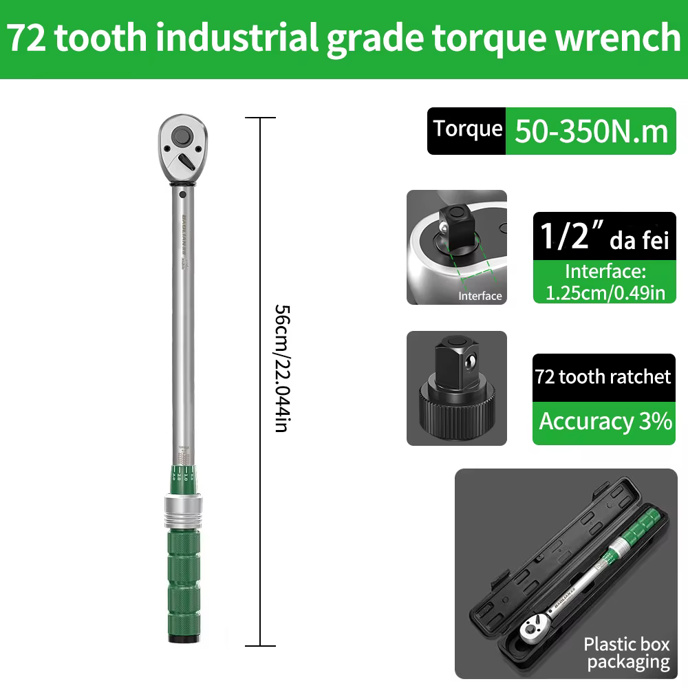 2.5-30N.m 10-120N.m 50-350N.m clé dynamométrique 1/4 3/8 1/2 pouces clé