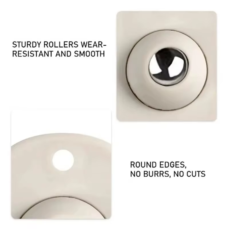 Roues rotatives à poulie universelle auto-adhésives
