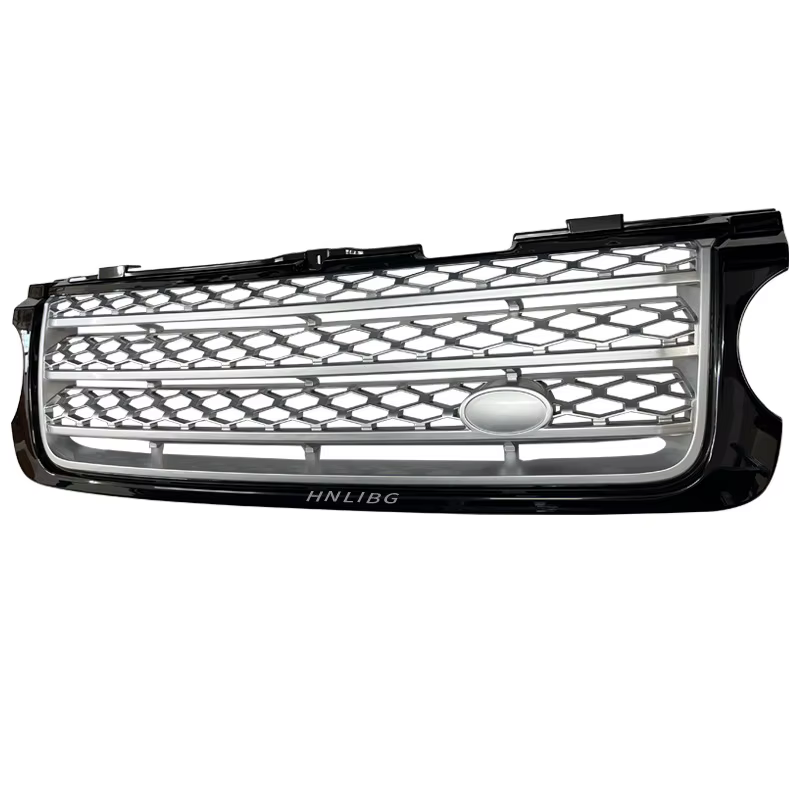 Grilles de course pour Land Rover Range Rover 2010, modèle original, grille de pare-chocs avant en maille argentée à bords noirs, accessoire de voiture Lr028108