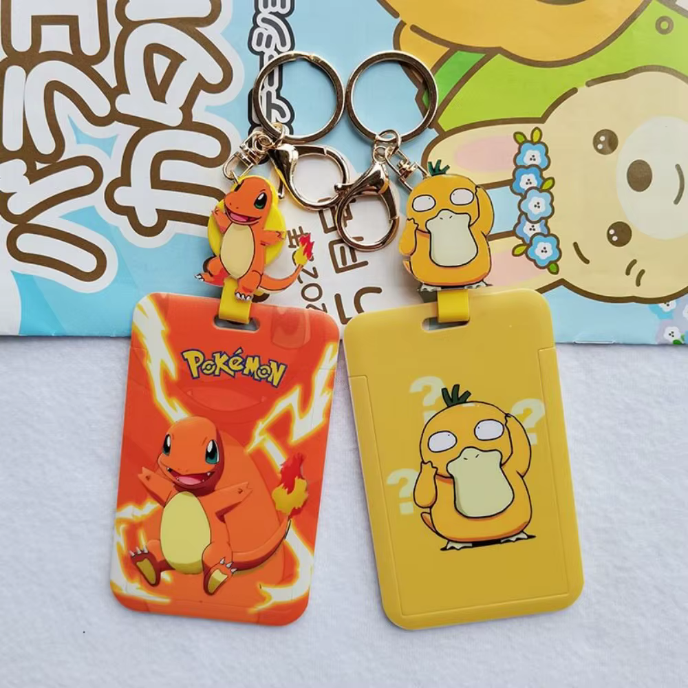 Porte-cartes Pokemon Kawaii Pikachu Psyduck Bulbasaur Charmander