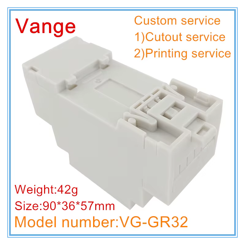 Boîtier électrique sur rail din, boîte de projet en plastique PC 90x36x57mm