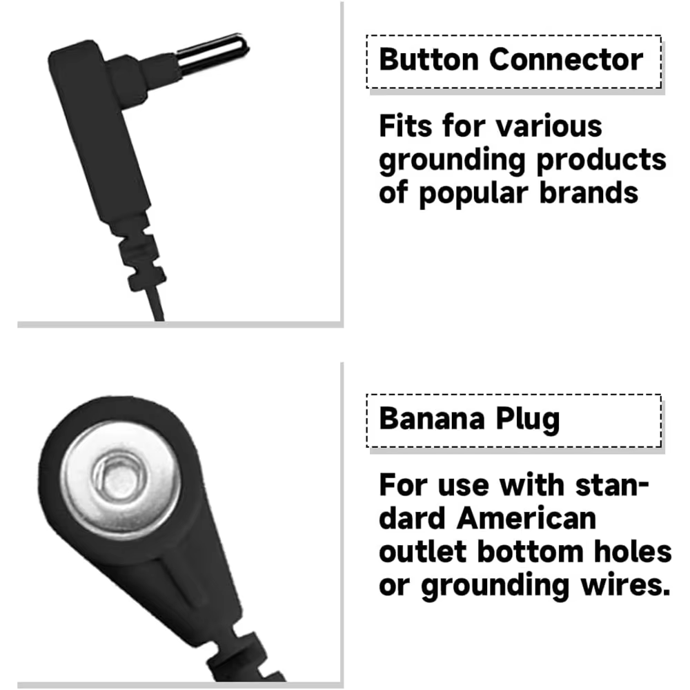 Connecteur de câble de terre à fil noir