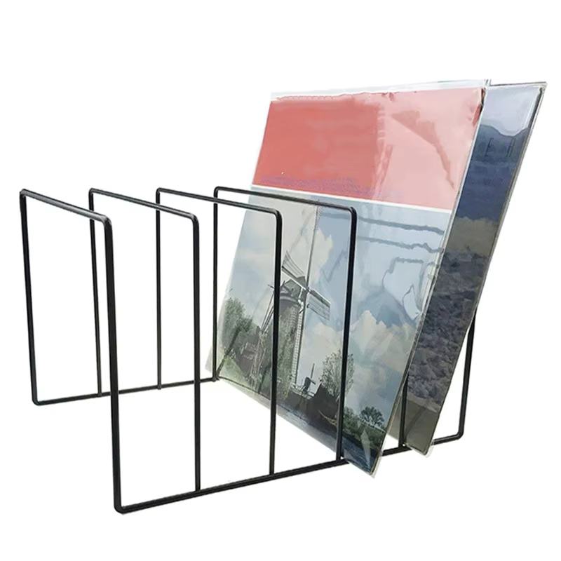 Stockage en fer métallique pour LP Record Rack Book Magzine Holder Desk