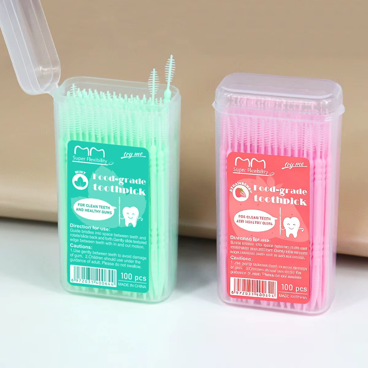 Cure-dents jetables aromatisées aux fruits