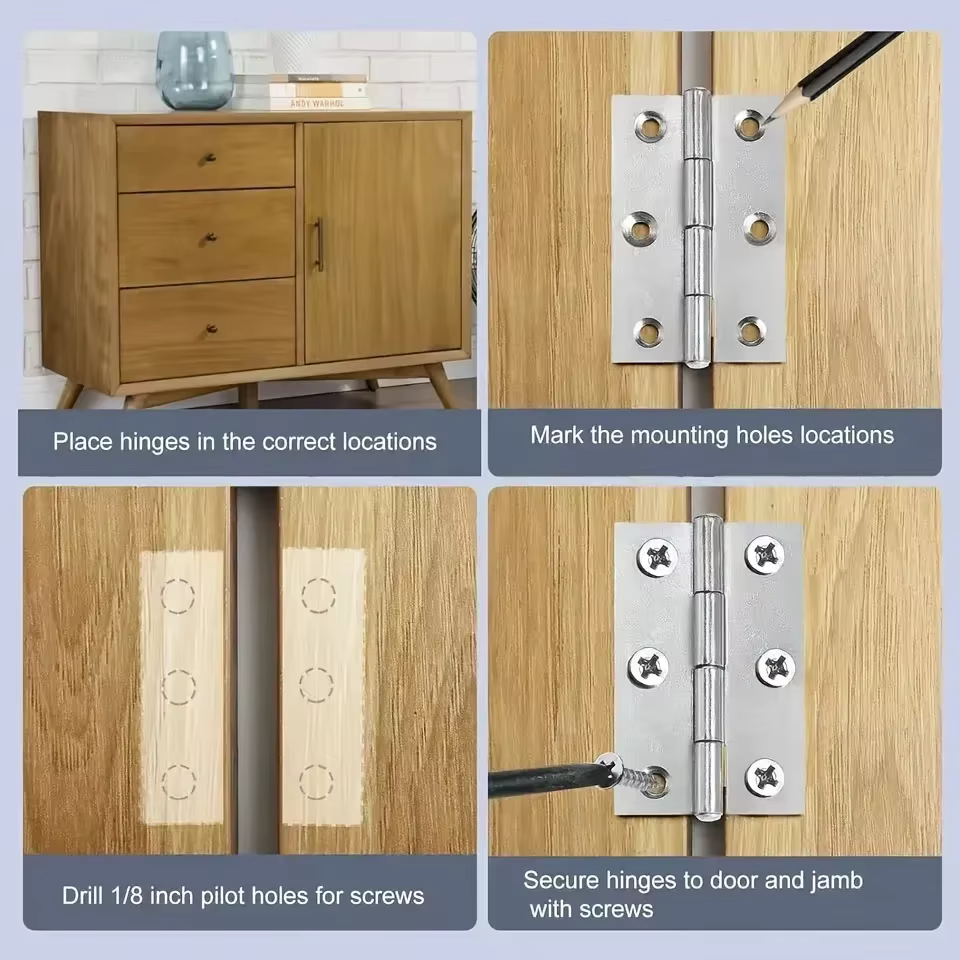 Mini charnières pour boîte en bois