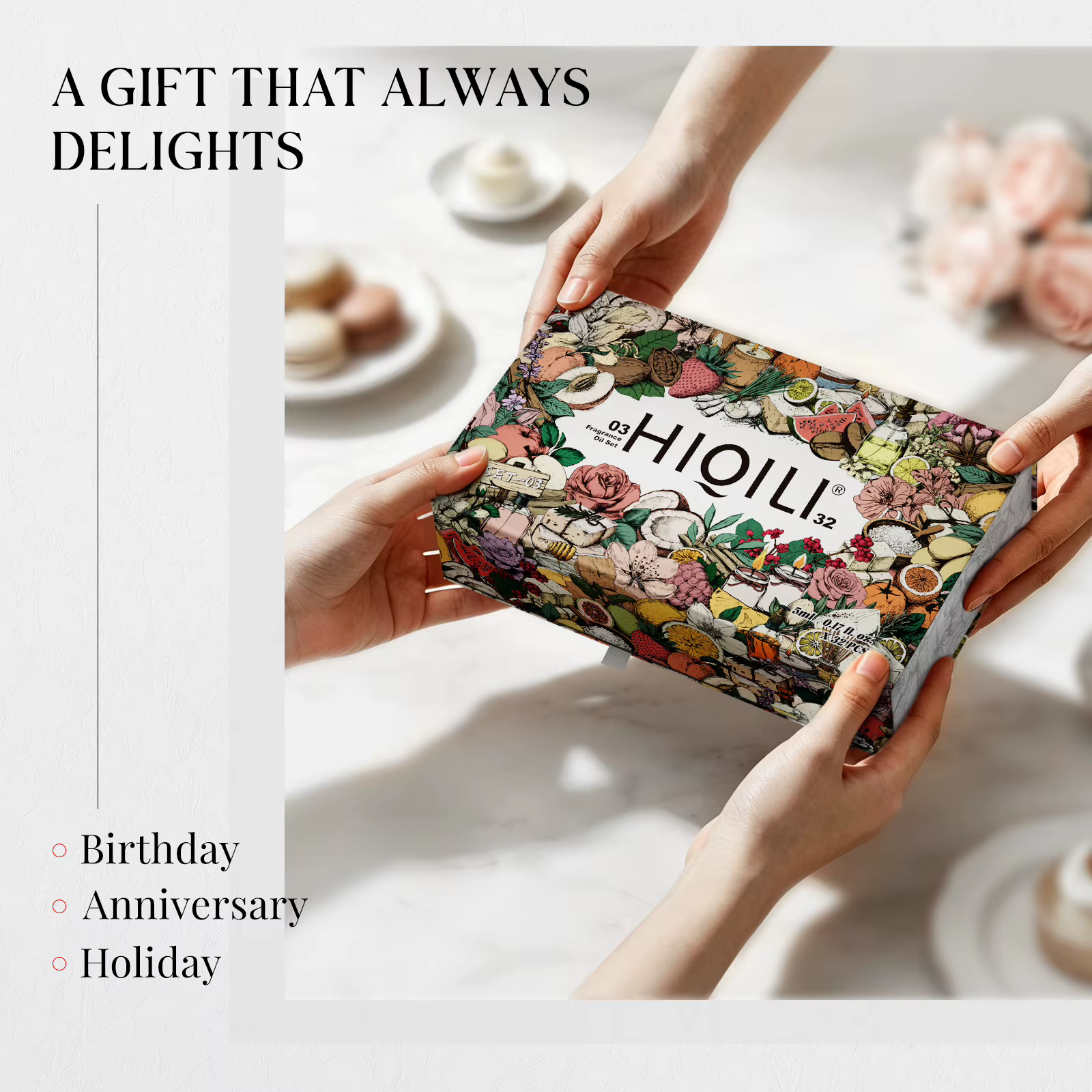 Coffret cadeau HIQILI, ensemble de 32 pièces, huile parfumée composite, pour filles et famille, pour diffuseur de parfum/humidificateur