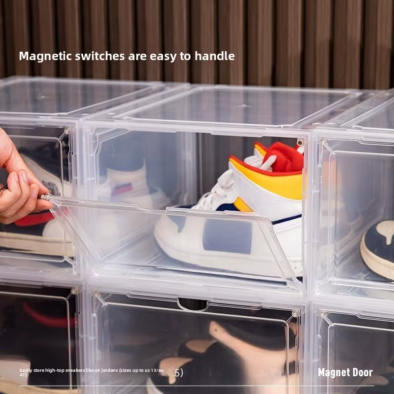 Boîtes de rangement pour chaussures en acrylique transparent