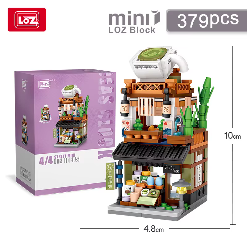 LOZ Mini Street View série boutique matcha japonaise Ramen cantine Kimono