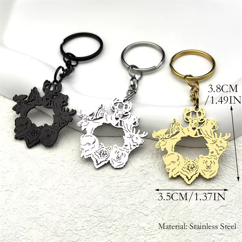 Porte-clés pendentif animaux mignons pour femmes et hommes