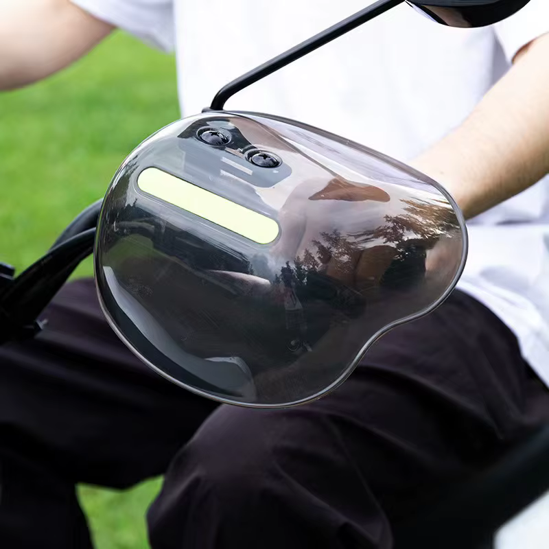 Protection des mains facile à installer et à démonter pour scooter moto ATV avec bande réfléchissante de nuit