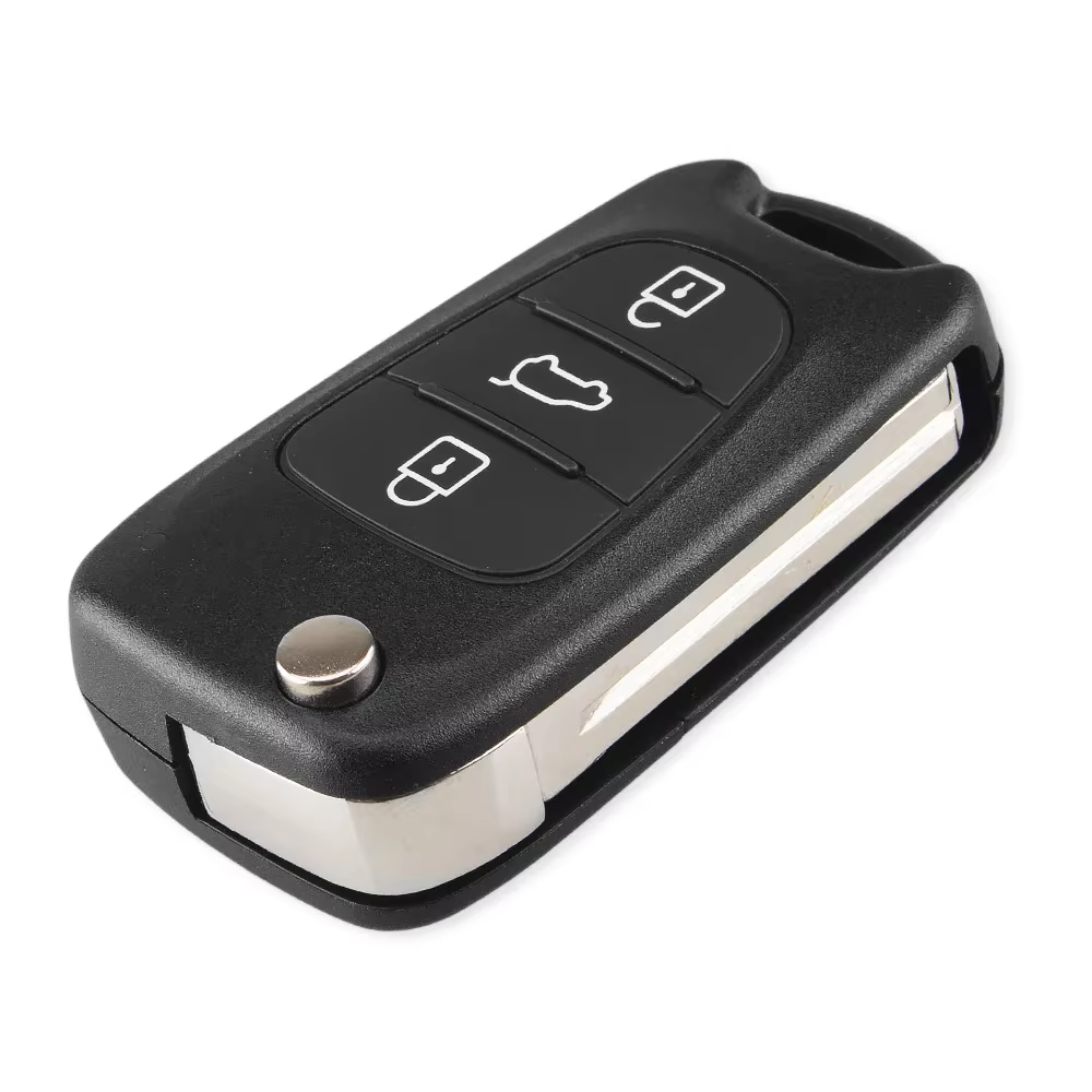 KEYYOU coque de clé à distance pour Hyundai I20 I30 IX35 I35 Accent Kia Picanto Sportage K5 3 boutons étui de clé à distance pliable