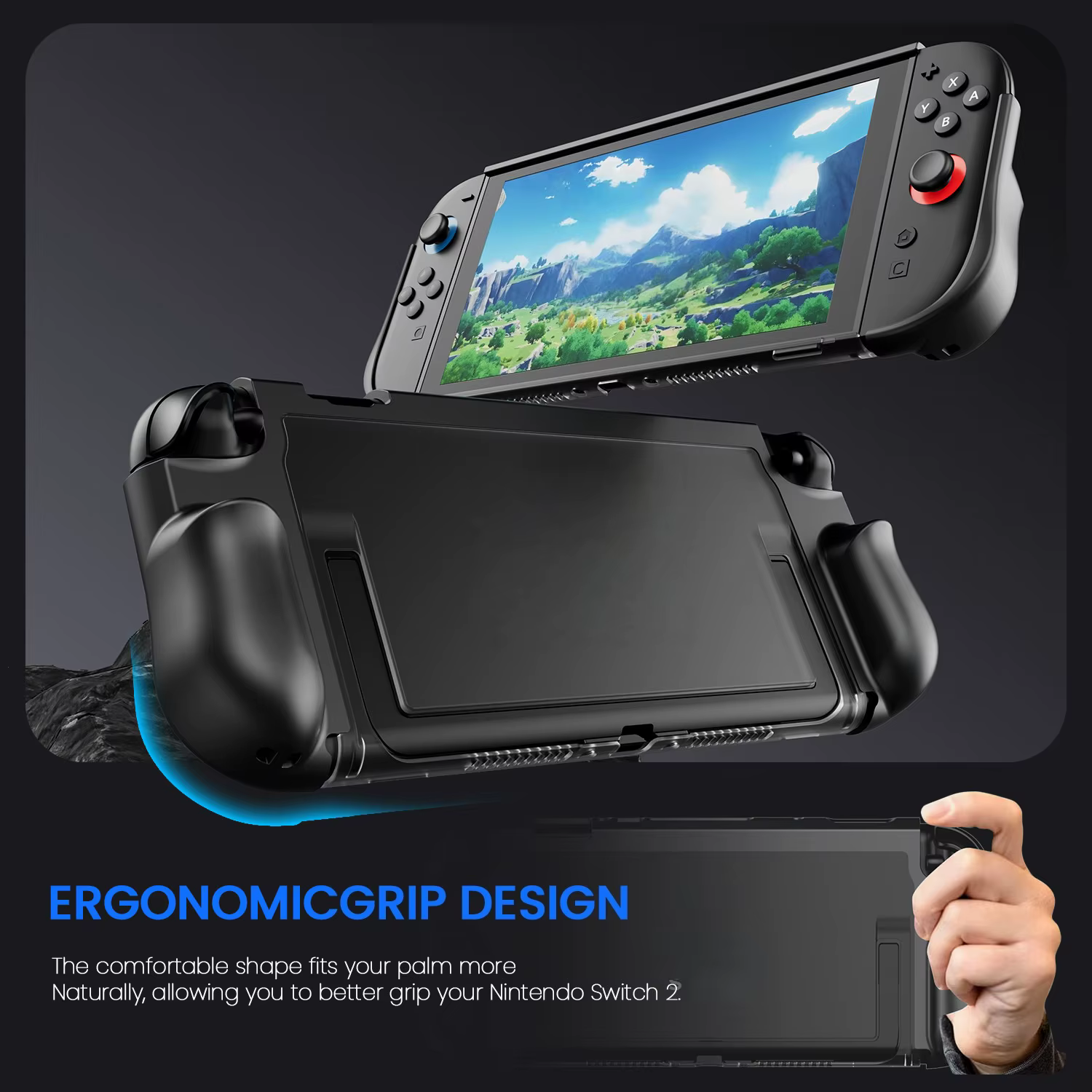 Coque de protection améliorée pour Nintendo Switch 2 (2025) – Confort ergonomique