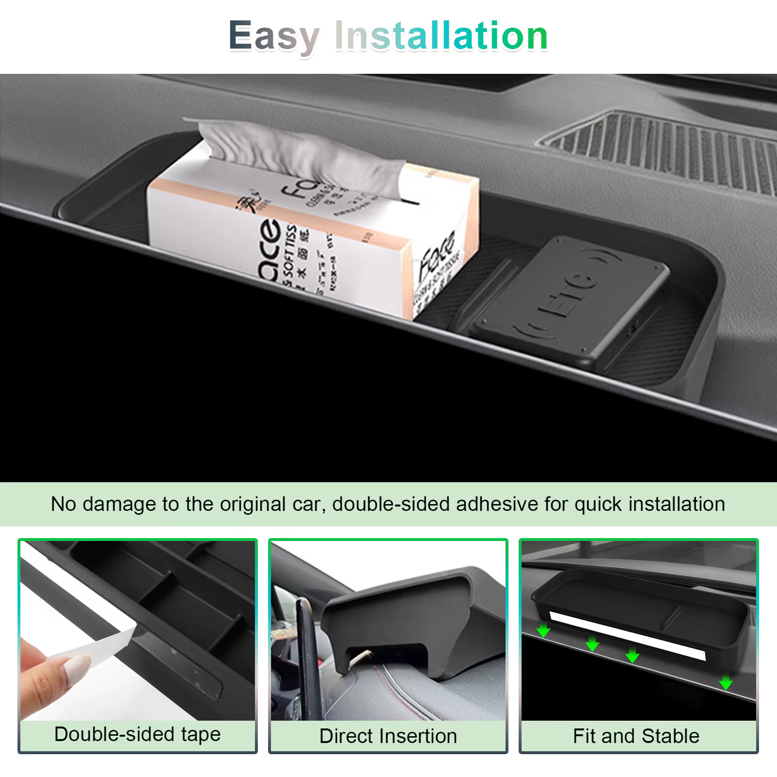 RUIYA pour Kia EV3 GT Line GT 2024 2025 2026 2027 Boîte de rangement pour console centrale de voiture Rangement intérieur pour voiture Accessoires Kia EV3 2025