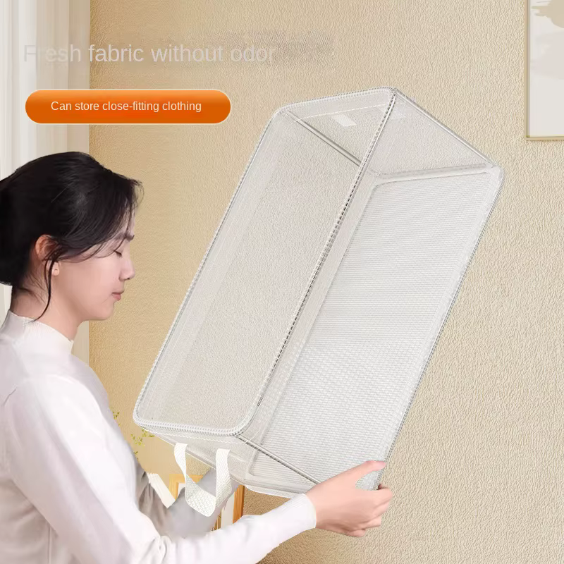 1 boîte de rangement transparente en PVC avec cadre en acier solide