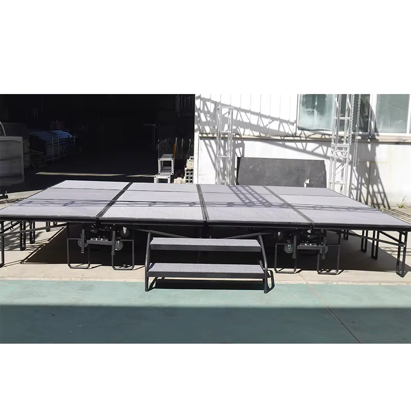 Arc en acier réglable et pliable avec un design durable pour les étapes mobiles portables