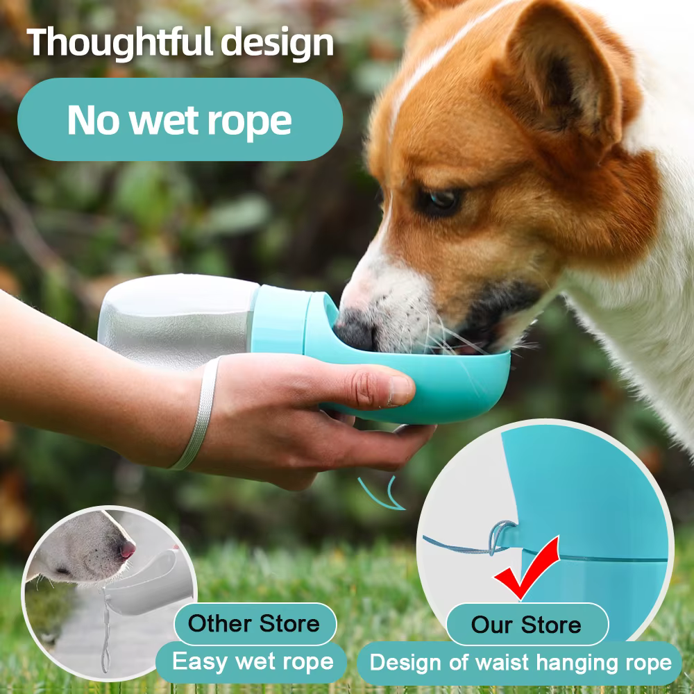Bouteille d'eau portable pour chien de grande taille 300ml 500ml