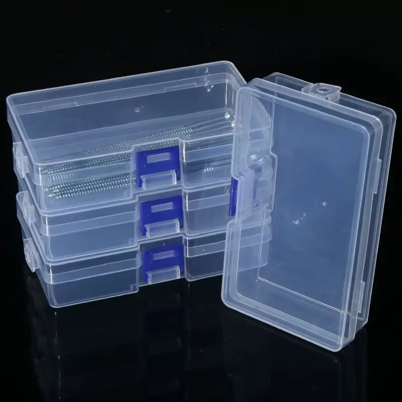Boîte en plastique transparente rectangulaire pour embouts de tournevis