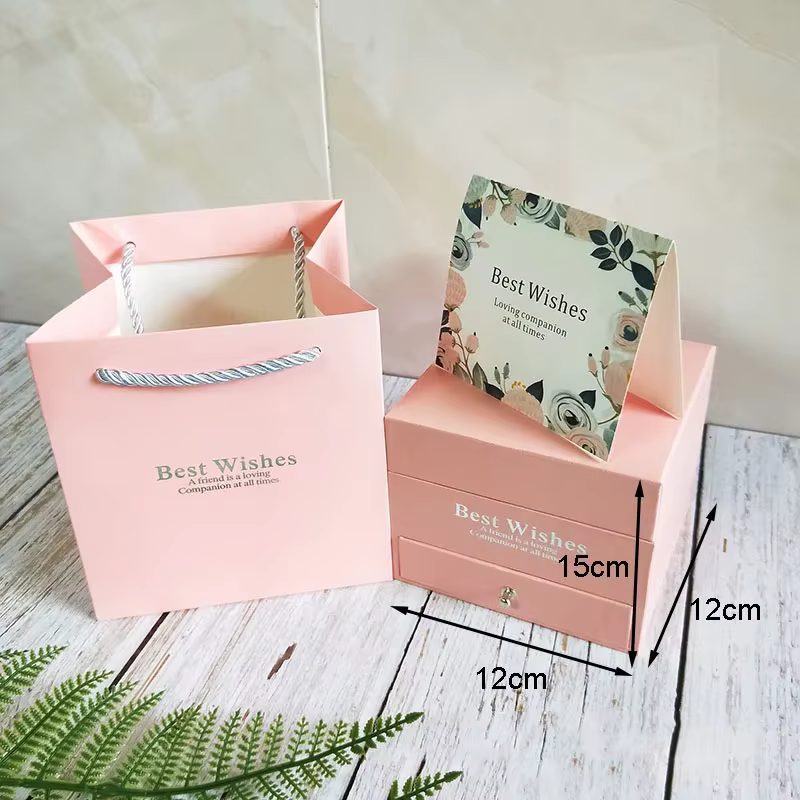 Boîte-cadeau de bijoux avec fleur de Regina