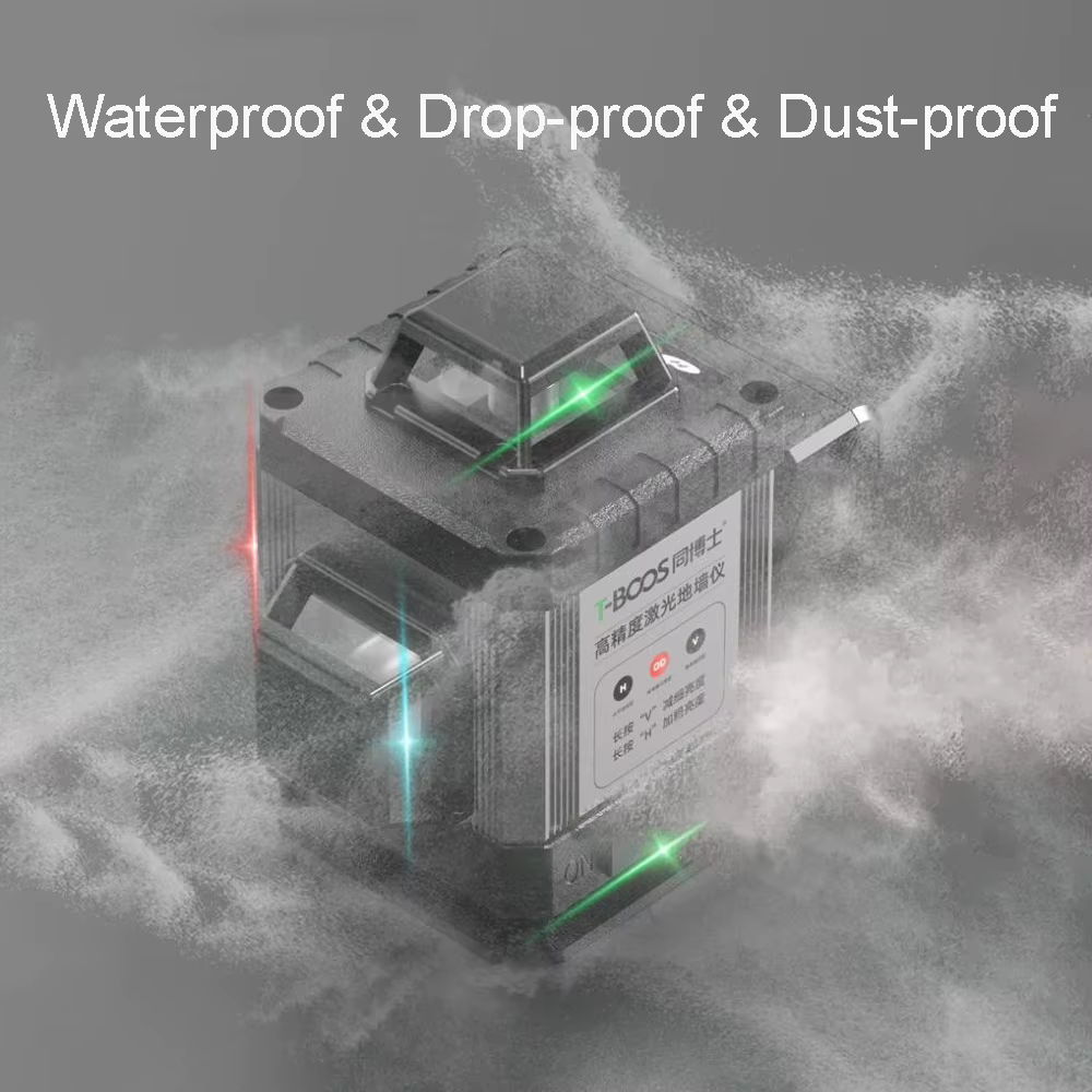 Niveau laser professionnel 4D à faisceau bleu/rouge/vert