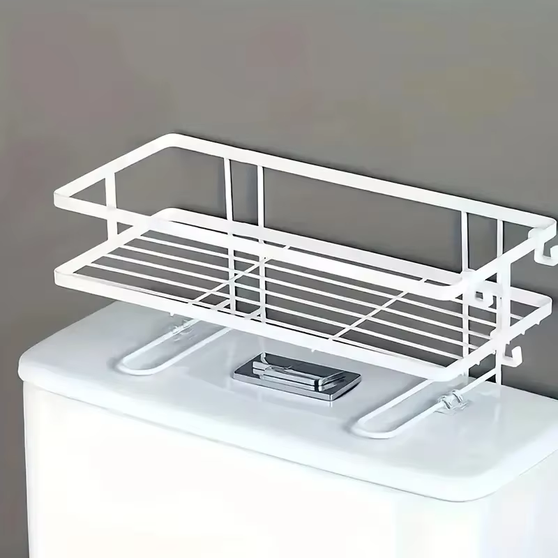 Étagère de rangement pour salle de bain au-dessus des toilettes
