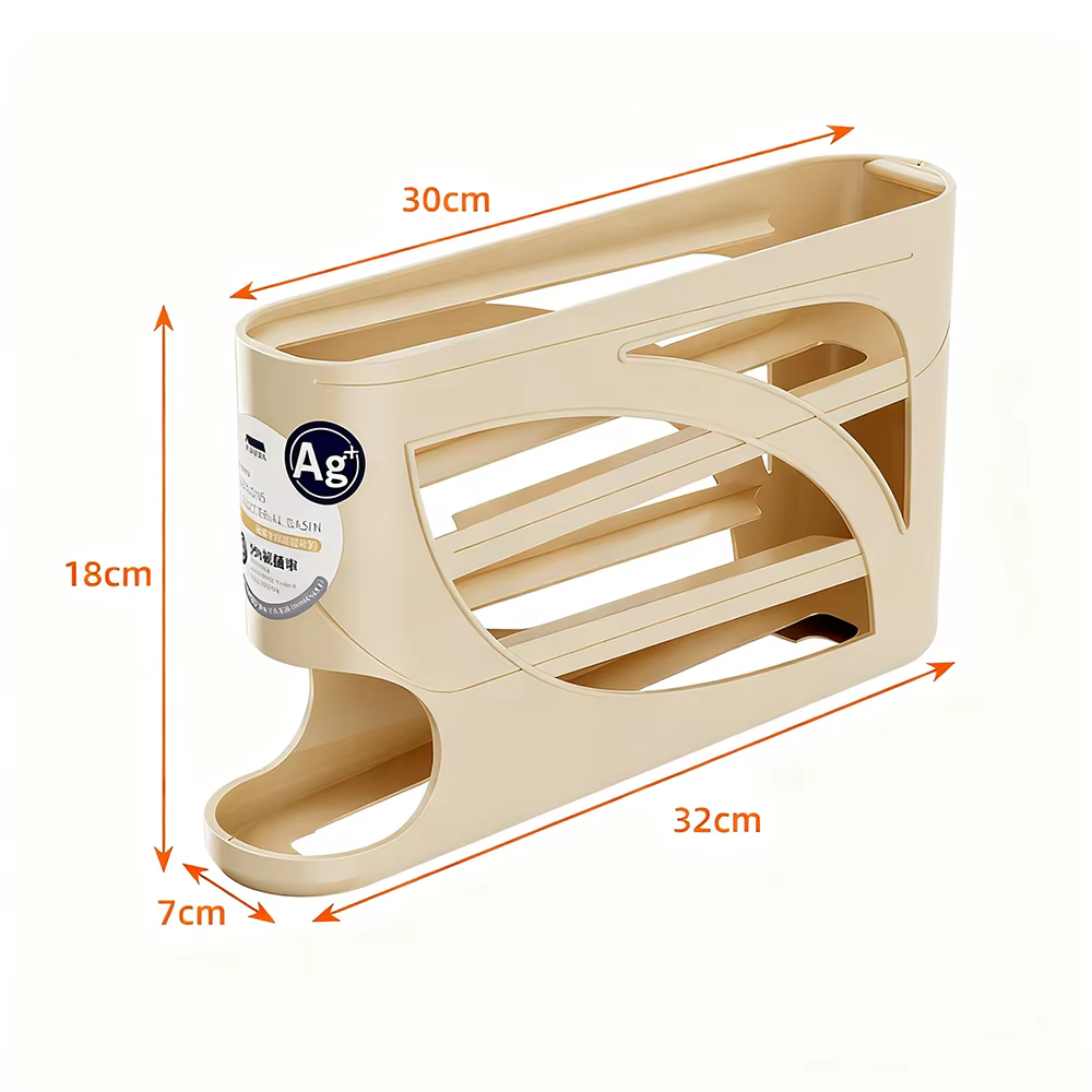 Boîte de rangement pour œufs à glissière roulante