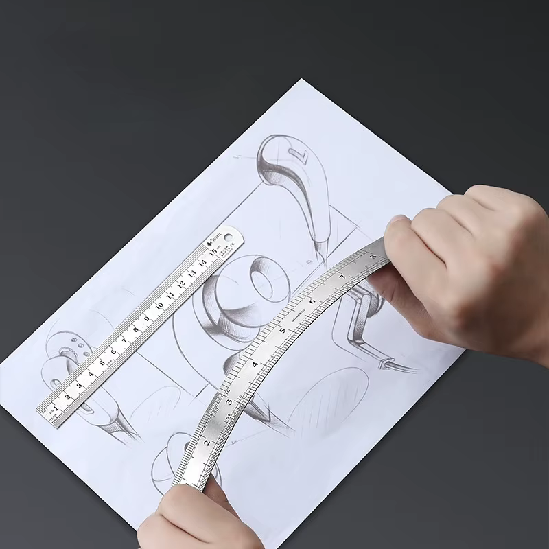 Règle droite en métal en acier inoxydable