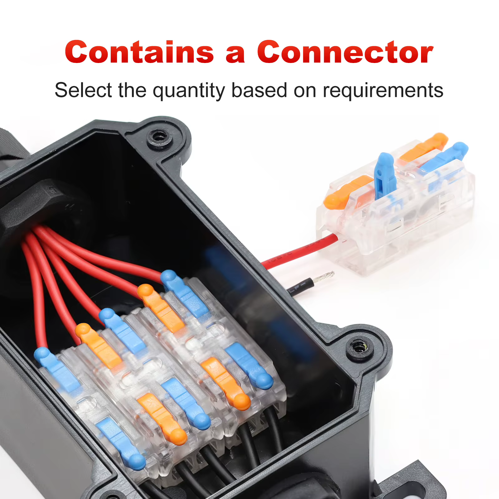 Compatible avec l'éclairage extérieur : boîte de jonction étanche bidirectionnelle moderne avec connecteur de câble et 2 presse-étoupes M9