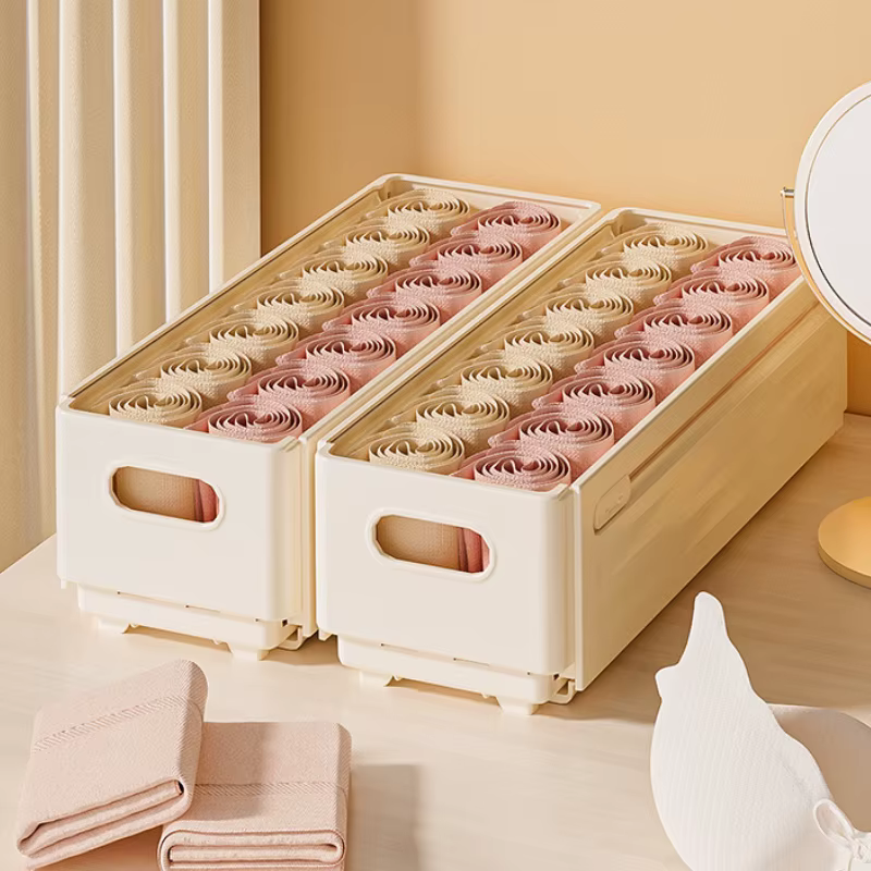 Boîte de rangement réglable pour chaussettes et sous-vêtements