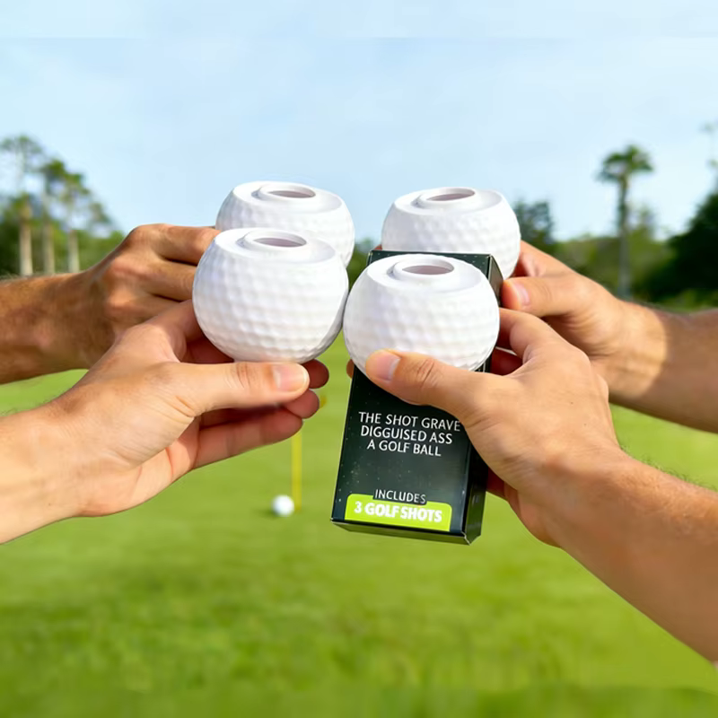 Nouveau Verre à Vin Créatif Golf – Verre à Vin Exclusif pour Événements – Emballage Cadeau Boîte Couleur Golf – Idéal pour les Golfeurs