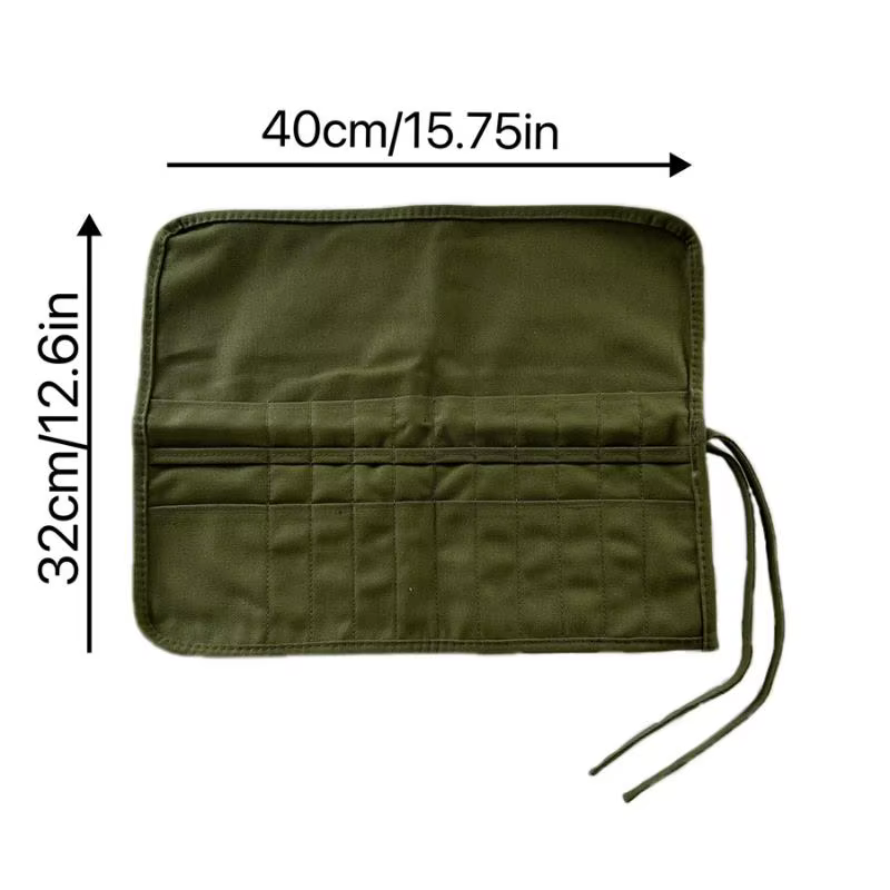 Sac de rangement pour pinceaux de peinture, 22 compartiments pour pinceaux d'aquarelle et de gouache, sac de rangement pour pinceaux de calligraphie, sac à stylos enroulable