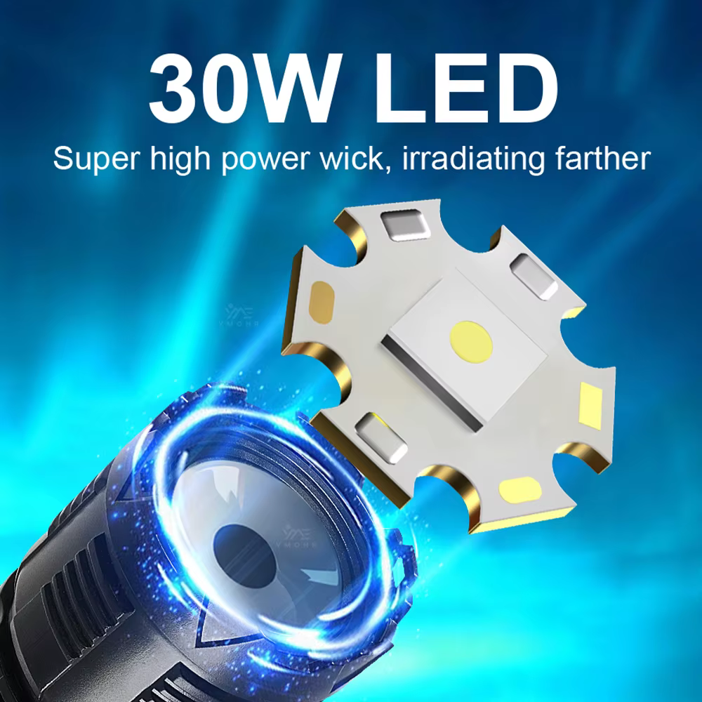 Lampe de poche LED à recharge solaire