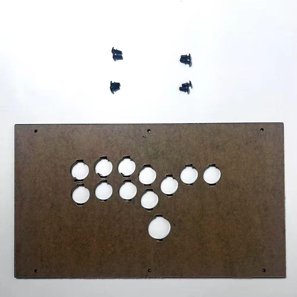 Panneau de Contrôleur d'Arcade DIY FightBox Personnalisé Série F 35cm x 20cm Style Hitbox Transparent Brillant Dépoli avec Vis