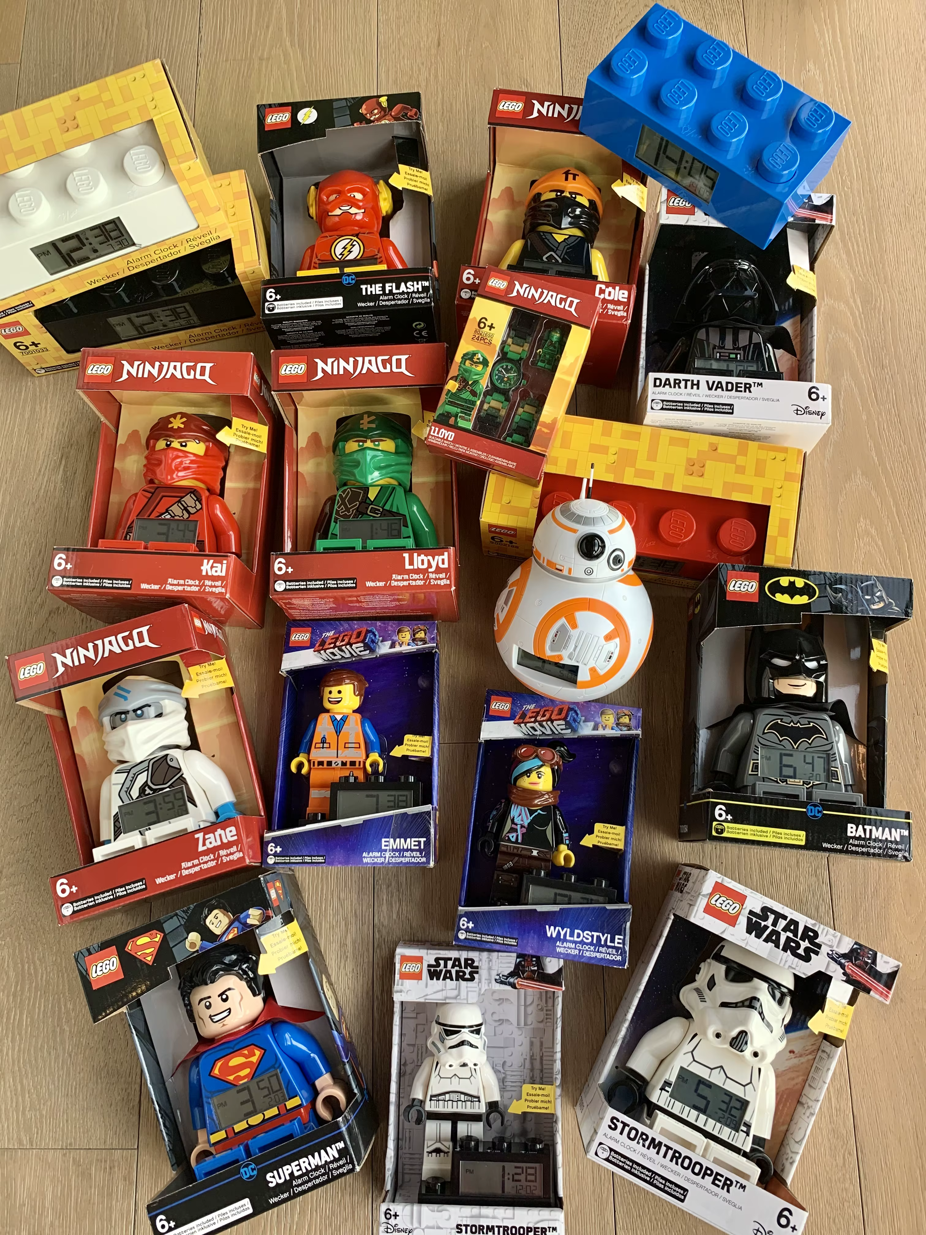 Réveil Ninjago authentique en stock, grande figurine Lloyd avec effets sonores, jouet de collection, cadeau