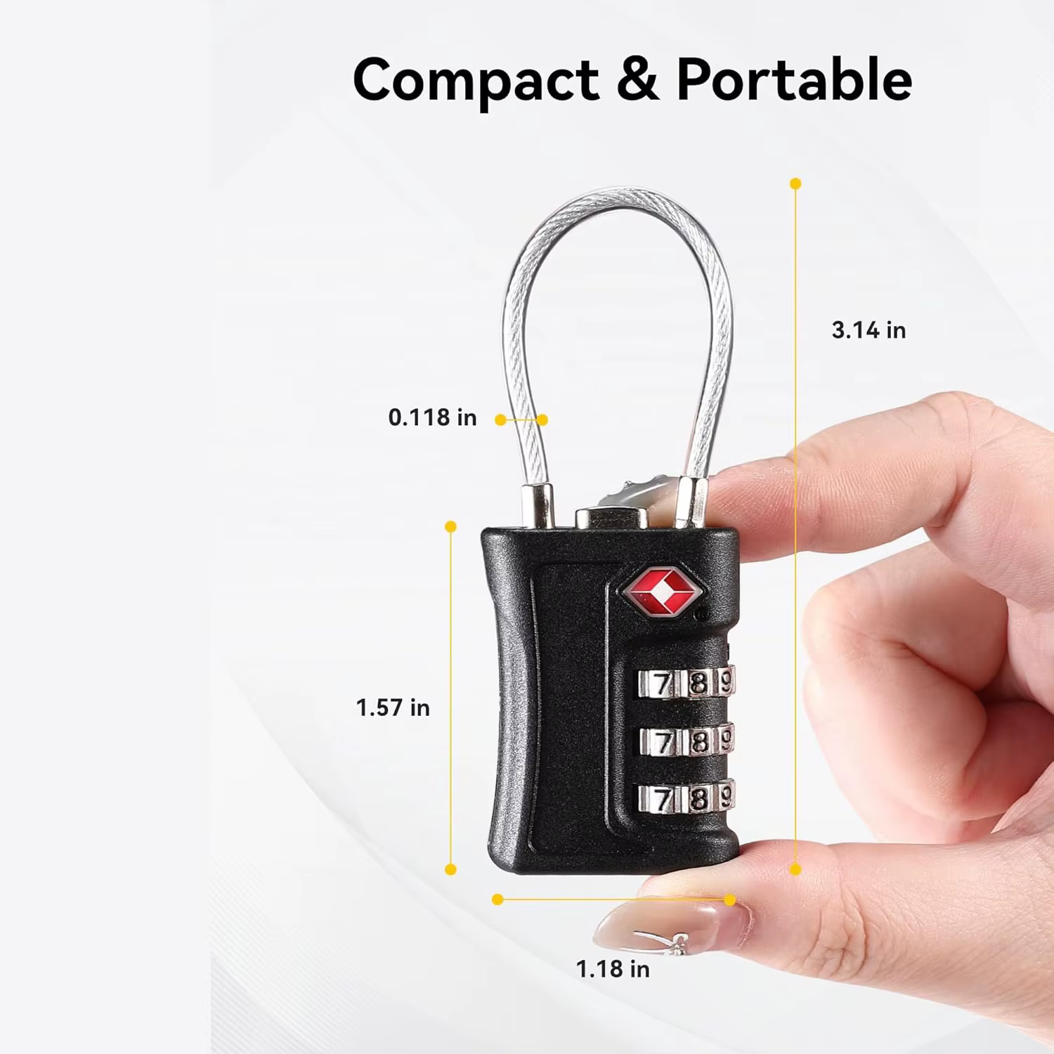 Paquet de 4 serrures à Code douanier TSA pour bagages de voyage mot de passe serrure noire variable cadenas à