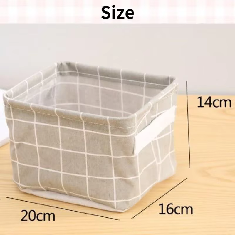 Panier de rangement en tissu avec poignée