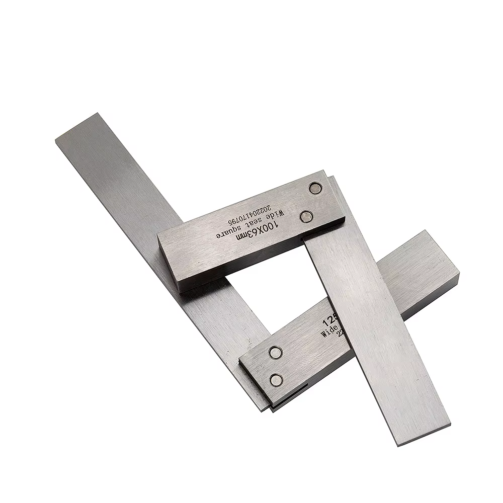 Règle d'angle en forme de L en acier au carbone de haute précision - 90 ° Outil de mesure à angle droit pour le travail