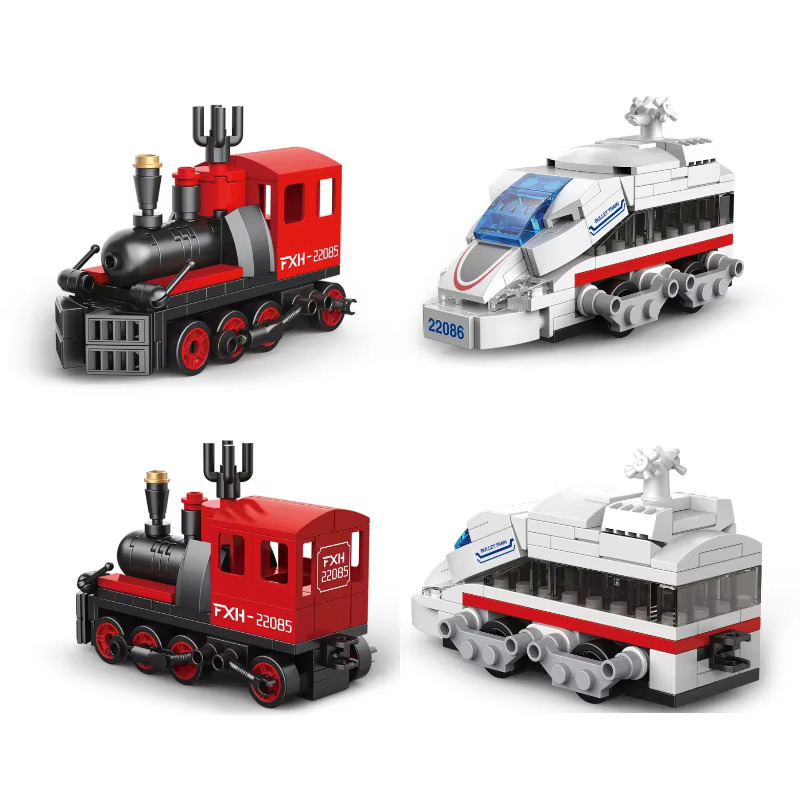 Ensemble de blocs de construction de train miniature à remonter de plus de 90 pièces